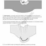 CALYS one-piece top sewing pattern instruction page with diagrams of fabric pieces and neckline finishing for the simple loose-fitting shirt.