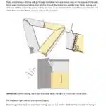 VIVIANE coat sewing tutorial page with illustrated hand-stitching steps for finishing and attaching the coat hem.