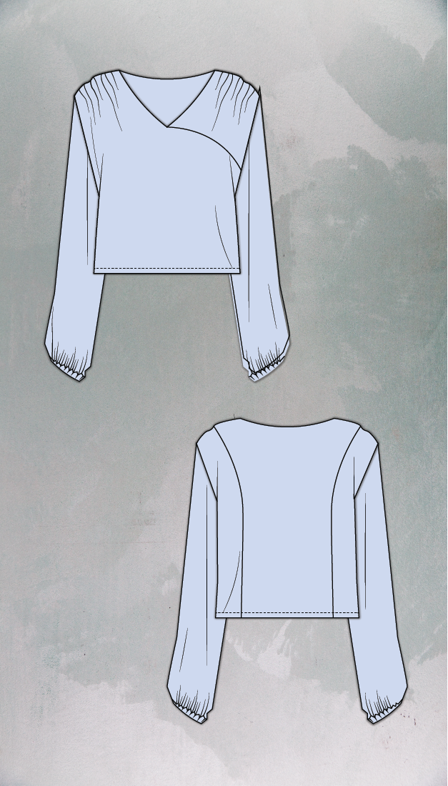 PDF Sewing Pattern V-neck top