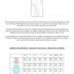 GIULIA sewing pattern: gIULIA midi skirt sewing pattern measurement chart, with a technical drawing and size columns for waist, hips and skirt length in centimetres and inches.
