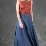 ROMY boho maxi skirt PDF sewing pattern for women, with a flowing flared silhouette and an invisible zipper set into the side seam.