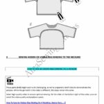 A tutorial page on sewing a bias binding to a neckline. There are two diagrams of a shirt with bias binding steps, a video icon, and text instructions on how to sew hidden or visible bias binding. A link for a detailed video tutorial is also included, with an encouraging note for further assistance in creating your women top sewing pattern.