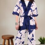 KIMI kimono jacket PDF sewing pattern – garment photo for loose-fitting women’s kimono-style jacket; handmade casual layer.