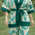 KIMI kimono jacket PDF sewing pattern – garment photo for loose-fitting women’s kimono-style jacket; handmade casual layer.