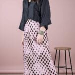 LORENA bias-cut skirt sewing pattern: PDF pattern cover presenting the overall clothing design and its recognisable silhouette.