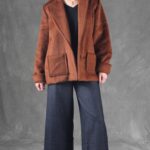 STELLA women’s jacket sewing pattern with a lapel collar and a relaxed straight cut.