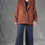 Lapel-collar jacket sewing pattern STELLA, a loose-fitting women’s jacket with a clean silhouette.