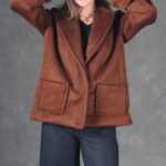 STELLA jacket PDF sewing pattern, showing a women’s lapel-collar jacket with a relaxed shape.