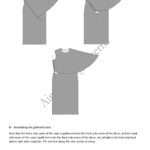 Draped maxi dress sewing pattern ALICIA, a feminine fitted evening dress with soft folds and an asymmetric overlay.
