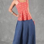 ALBANE sleeveless top sewing pattern for women, featuring a fitted bodice and delicate shoulder straps.