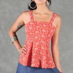 ALBANE fitted camisole sewing pattern, a sleeveless women’s top with a clean neckline and slim straps.