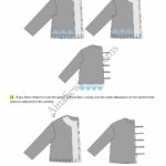 Patrón de costura de chaqueta VALENTINE amarilla con lazada delantera, corte corto holgado y encaje en el bajo, combinada con vaqueros azules.