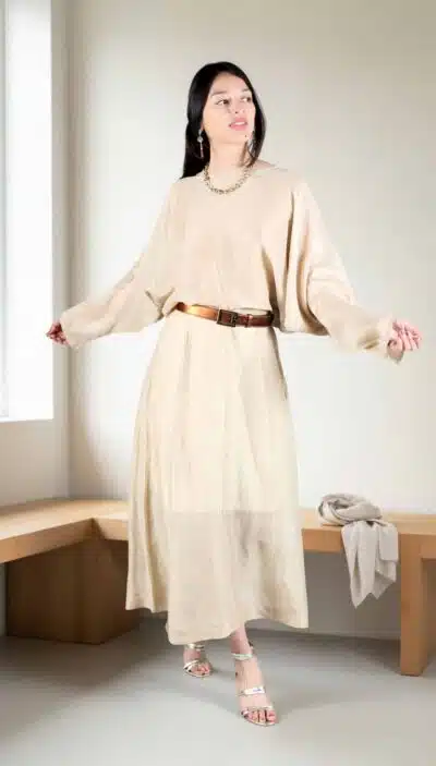 Batwing Sleeve Dress Sewing Pattern LOVY – PDF