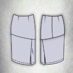 GRACE midi pencil skirt sewing pattern for women, fitted skirt design.
