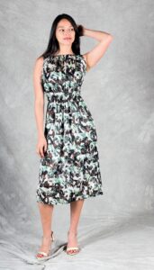Versión sin mangas del vestido Dune con estampado floral – patrón de costura de vestido de verano