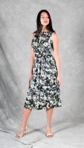 Versión sin mangas del vestido Dune con estampado floral – patrón de costura de vestido de verano