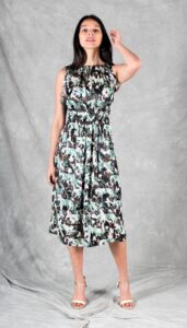 Versión sin mangas del vestido Dune con estampado floral – patrón de costura de vestido de verano