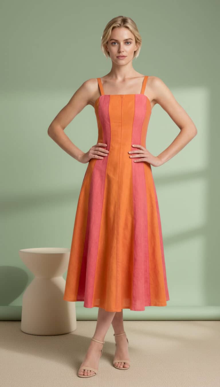panel dress sewing pattern - Domitia - 01 b
