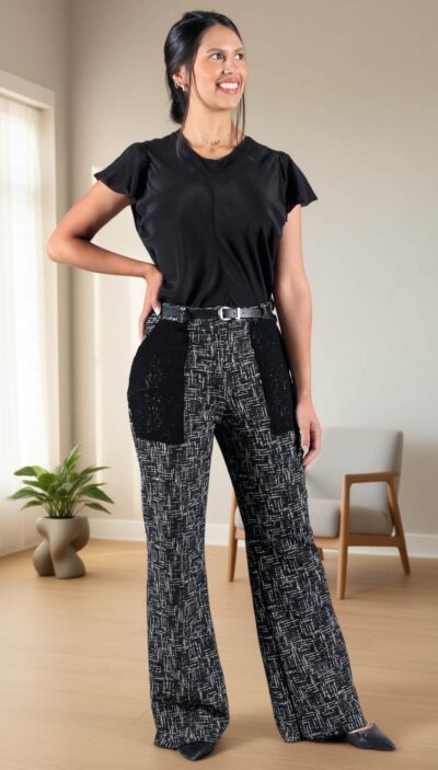 Easy Flared Women Pants Sewing Pattern - Aude