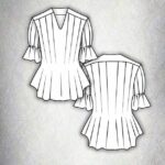 Peplum Blouse Sewing Pattern LIMA – PDF