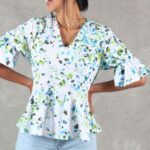 Peplum Blouse Sewing Pattern LIMA – PDF