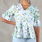 Peplum Blouse Sewing Pattern LIMA – PDF