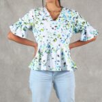 Peplum Blouse Sewing Pattern LIMA – PDF