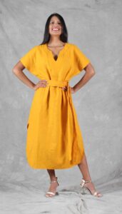 Patrón de caftán con cinturón desmontable – diseño de vestido de verano versátil para principiantes