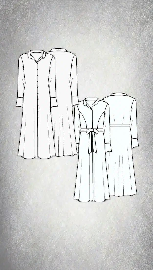 long shirt jacket sewing pattern - Vasys