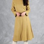 JANE women’s midi dress PDF sewing pattern, featuring panel seams shaping the midi-length silhouette.