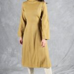 JANE women’s midi dress PDF sewing pattern, featuring a midi dress design with curved panel lines.