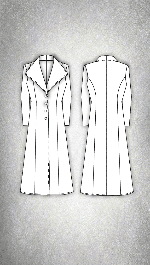Long Coat Sewing Pattern for Women - persephone