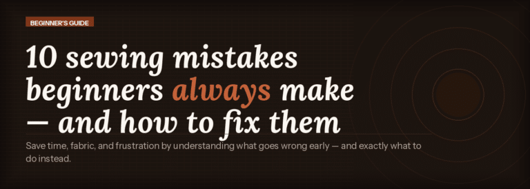 10 sewing mistakes
