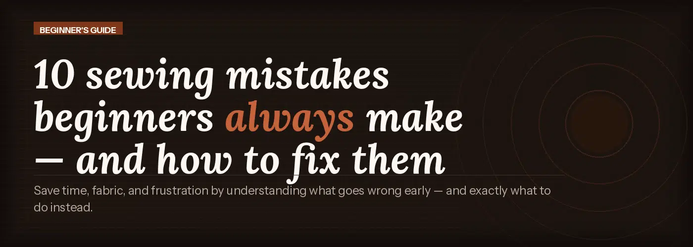 10 mistakes beginners make when sewing