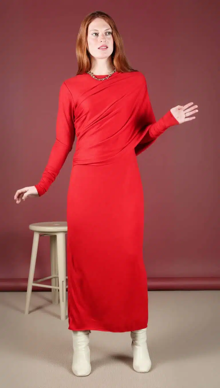 draped maxi dress sewing pattern - Alicia
