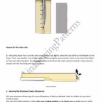 ELLA skirt sewing pattern instruction sheet with sewing-machine diagrams showing how to finish and stitch a narrow diagonal panel edge.