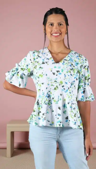 Peplum Blouse Sewing Pattern LIMA – PDF