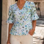 Peplum Blouse Sewing Pattern LIMA – PDF