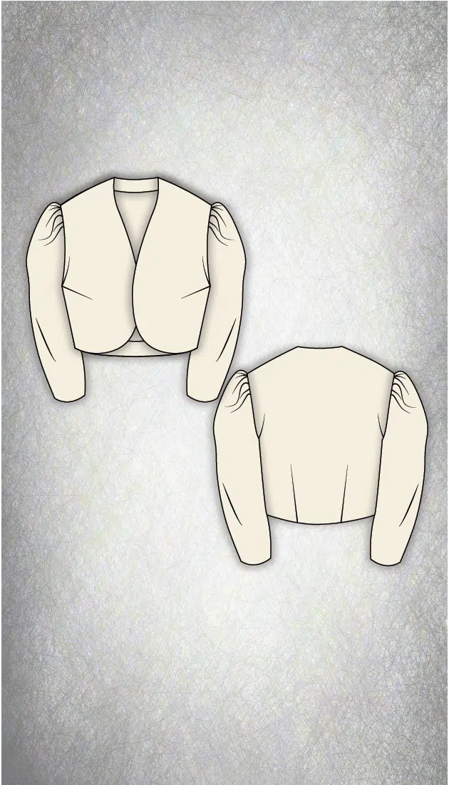 Bolero Jacket Sewing Pattern GINA – PDF