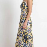LARA PDF dress sewing pattern – image of the finished long dress, an idea for a handmade outfit.