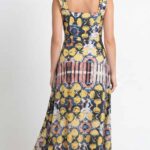 LARA maxi dress pattern for sewing – garment photograph presenting this long dress design.