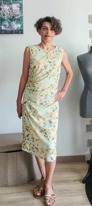 Valeria Draped Dress Sewing Pattern NAIA PDF