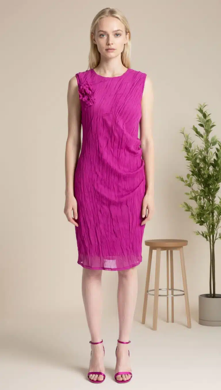 Pleated sheath dress sewing pattern - Naia