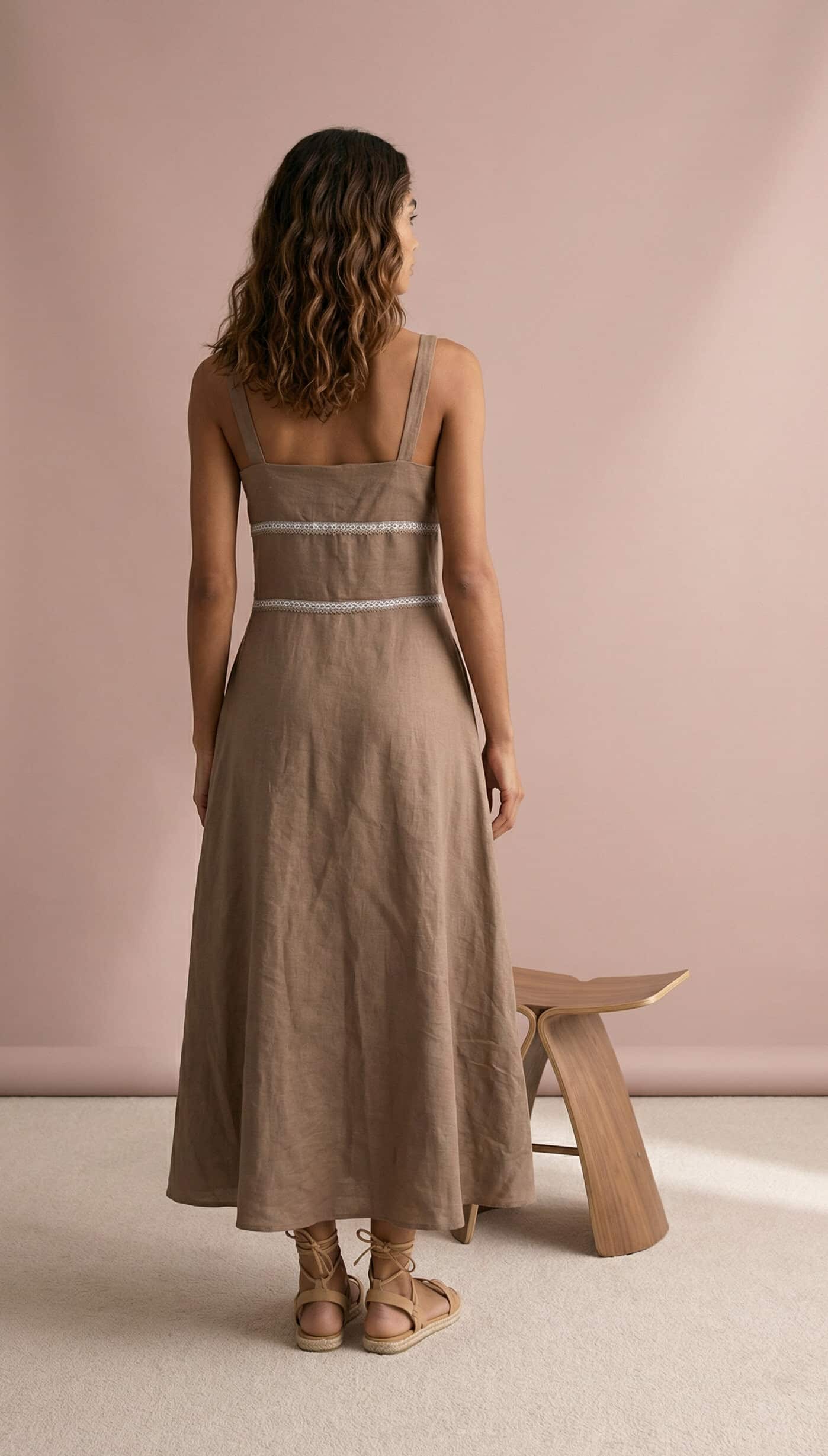 linen midi dress pattern Pattern Scout Ella Dress  The Fold Line