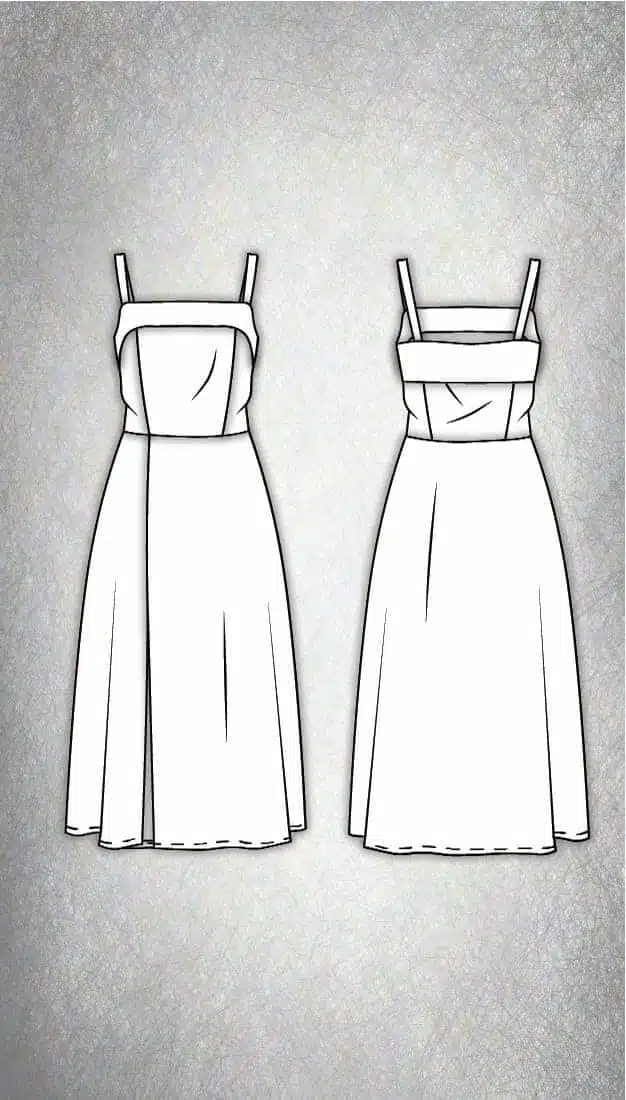 midi dress sewing pattern - Vienne - 14