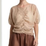 Ruched Front Blouse Pattern - Sand - 10 - bis
