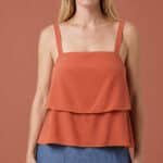 BALI PDF sewing pattern for a women’s tiered camisole with ruffle layers and delicate shoulder straps – sewing pattern design