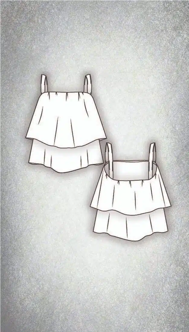 Tiered camisole sewing pattern