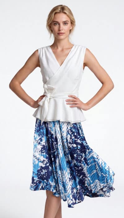 Wrap Peplum Top PDF Sewing Pattern - livia 4