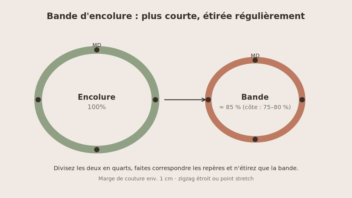 Comment coudre une bande d'encolure sur un haut en jersey